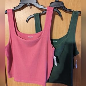 Old Navy Ribbed Ultra Crop Tops 2x nwt
